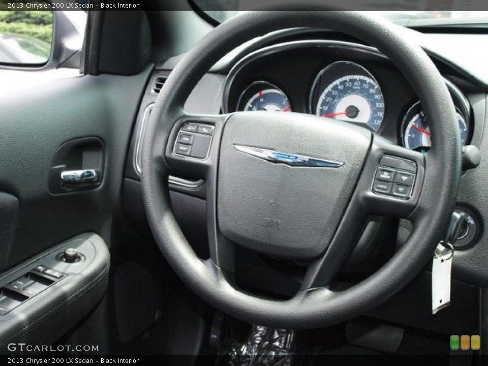 Black Interior Steering Wheel for the 2013 Chrysler 200 LX Sedan #81875893