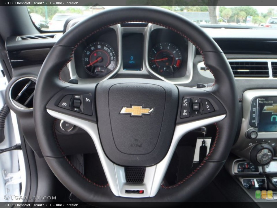 Black Interior Steering Wheel for the 2013 Chevrolet Camaro ZL1 #81885748