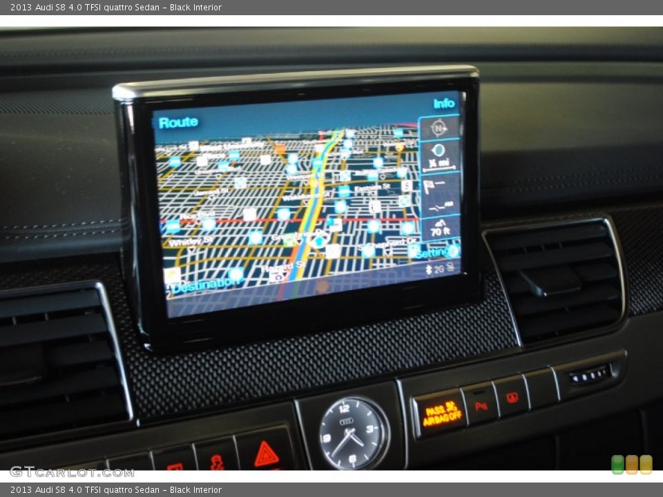 Black Interior Navigation for the 2013 Audi S8 4.0 TFSI quattro Sedan #81890081