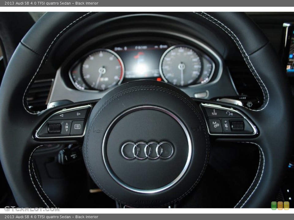 Black Interior Steering Wheel for the 2013 Audi S8 4.0 TFSI quattro Sedan #81890128