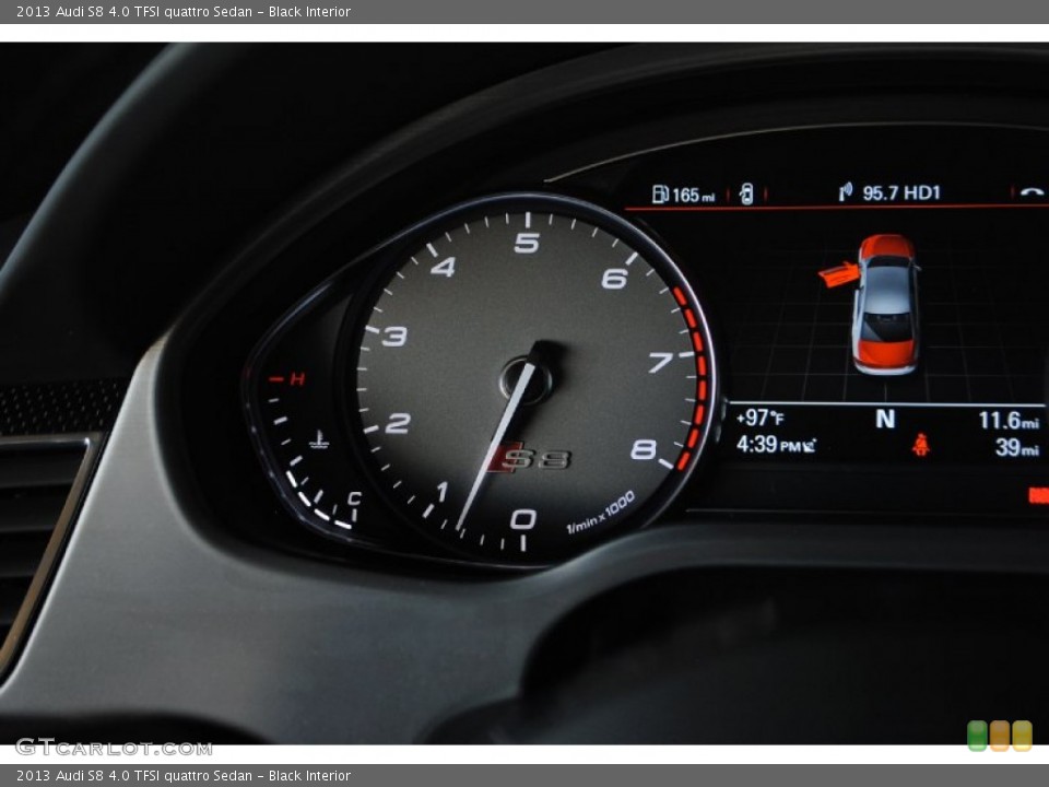 Black Interior Gauges for the 2013 Audi S8 4.0 TFSI quattro Sedan #81890191