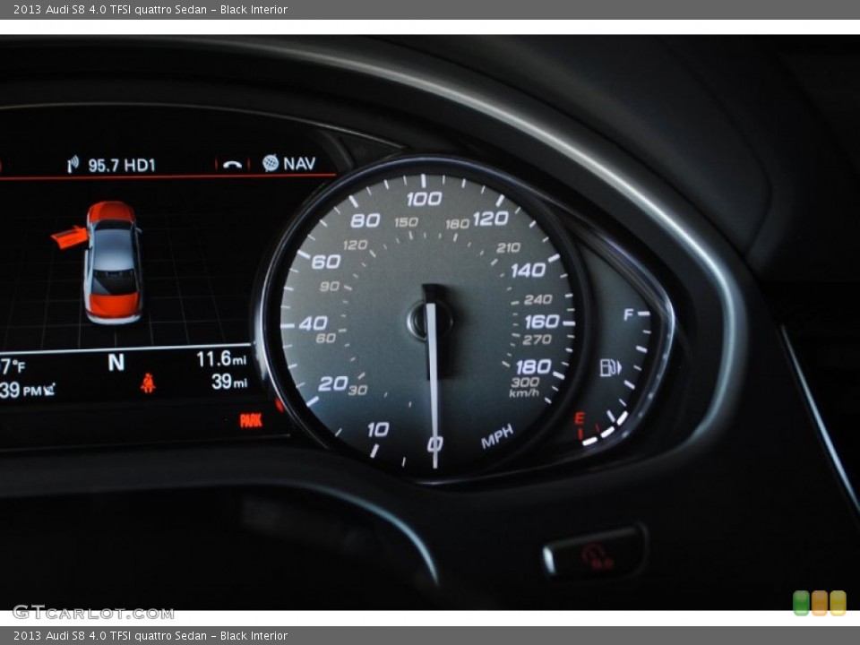 Black Interior Gauges for the 2013 Audi S8 4.0 TFSI quattro Sedan #81890213