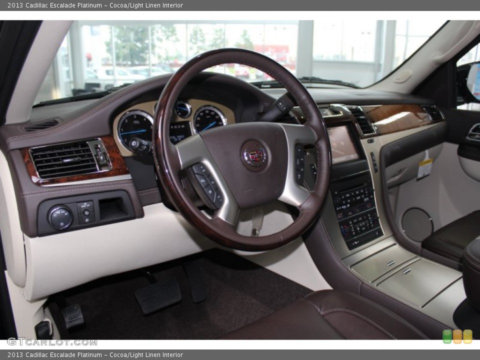 Cocoa/Light Linen Interior Dashboard for the 2013 Cadillac Escalade Platinum #81893126