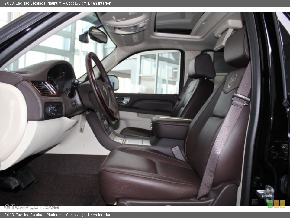 Cocoa/Light Linen Interior Front Seat for the 2013 Cadillac Escalade Platinum #81893221