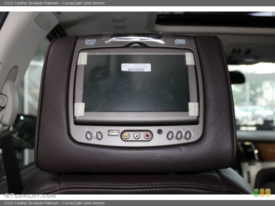 Cocoa/Light Linen Interior Entertainment System for the 2013 Cadillac Escalade Platinum #81893535