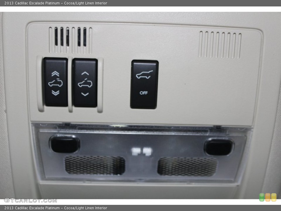 Cocoa/Light Linen Interior Controls for the 2013 Cadillac Escalade Platinum #81893766