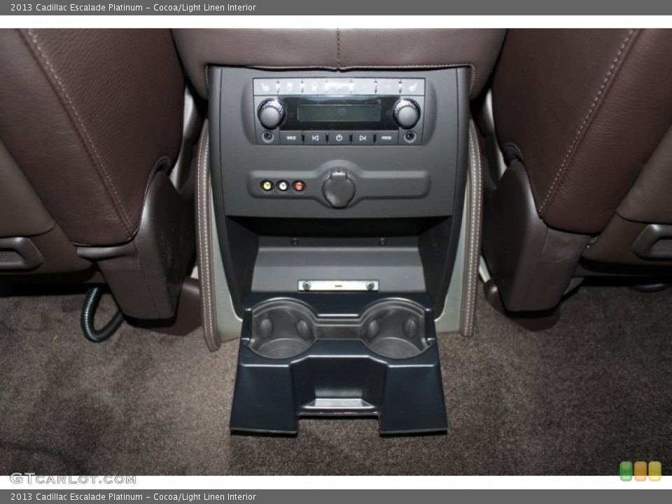 Cocoa/Light Linen Interior Controls for the 2013 Cadillac Escalade Platinum #81893866