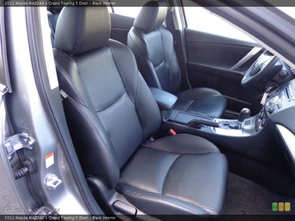 Black Interior Front Seat for the 2011 Mazda MAZDA3 s Grand Touring 5 Door #81901834