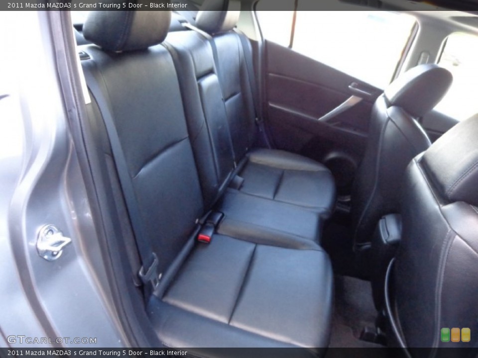 Black Interior Rear Seat for the 2011 Mazda MAZDA3 s Grand Touring 5 Door #81901870