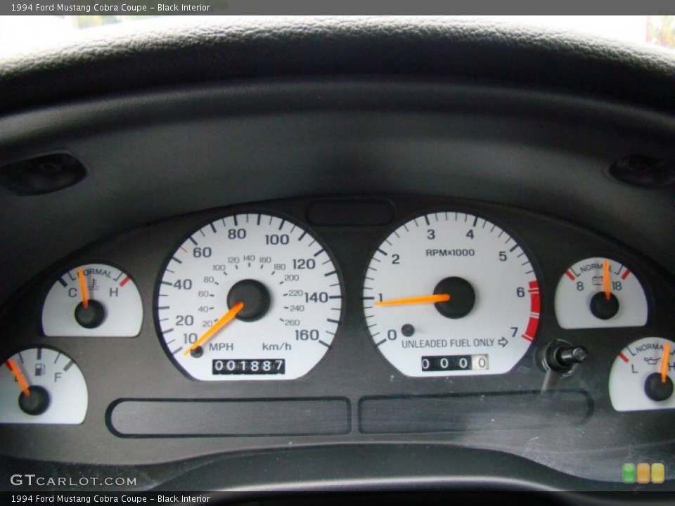 Black Interior Gauges for the 1994 Ford Mustang Cobra Coupe #81903502