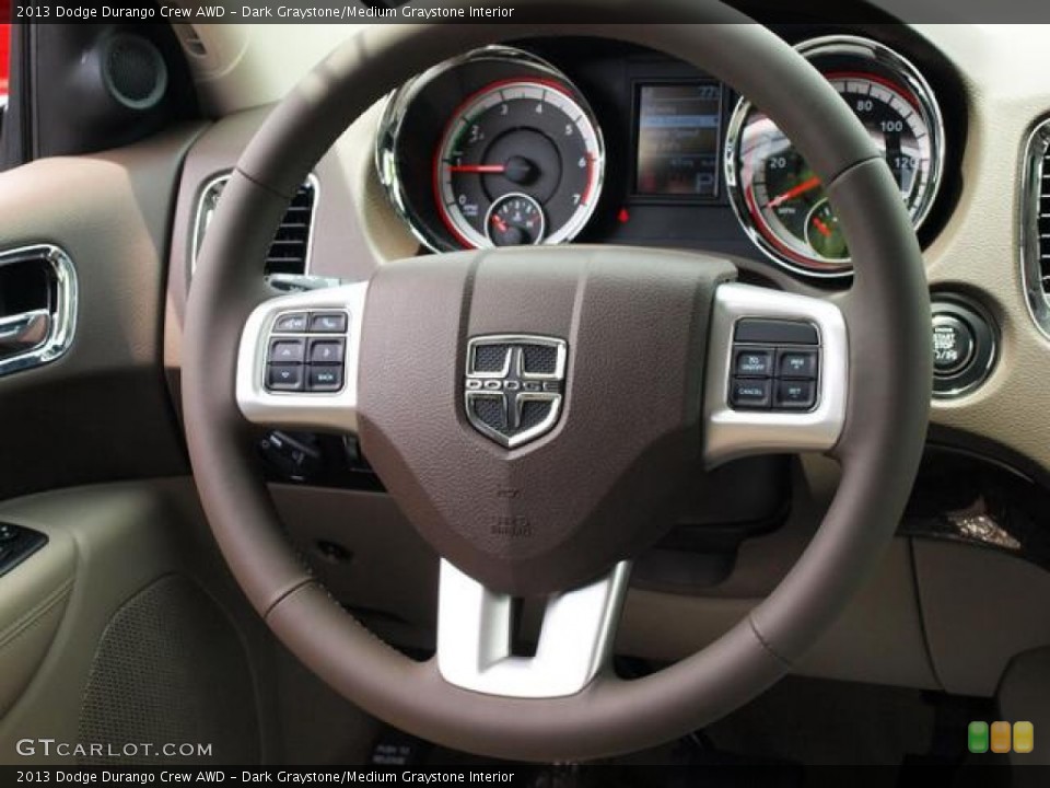 Dark Graystone/Medium Graystone Interior Steering Wheel for the 2013 Dodge Durango Crew AWD #81907027