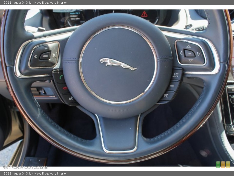 Navy Blue/Ivory Interior Steering Wheel for the 2011 Jaguar XJ XJL #81914566