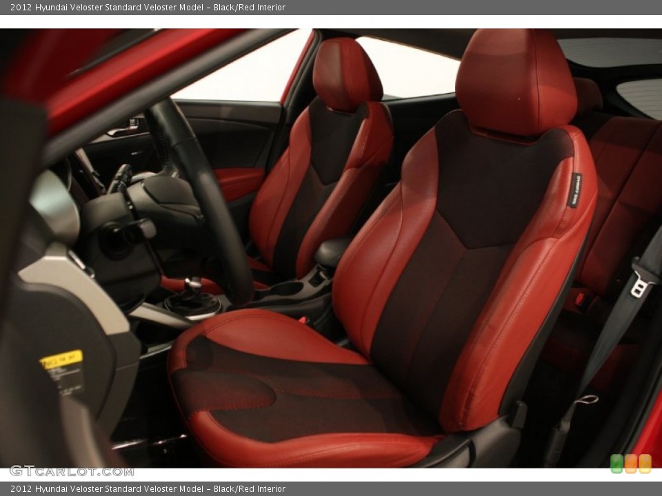 Black/Red Interior Front Seat for the 2012 Hyundai Veloster  #81918889