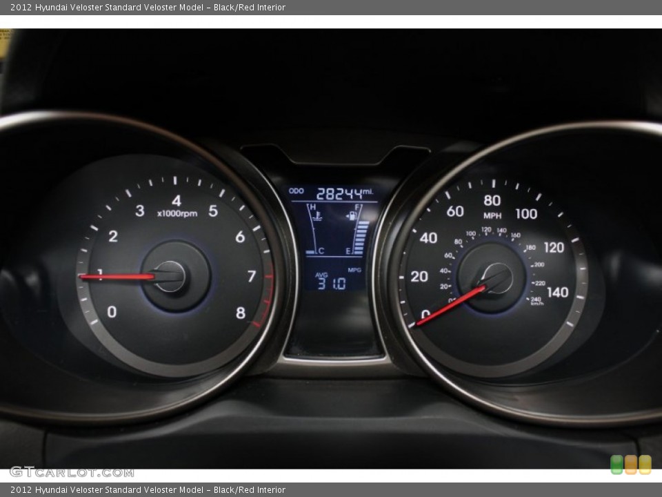 Black/Red Interior Gauges for the 2012 Hyundai Veloster  #81918925