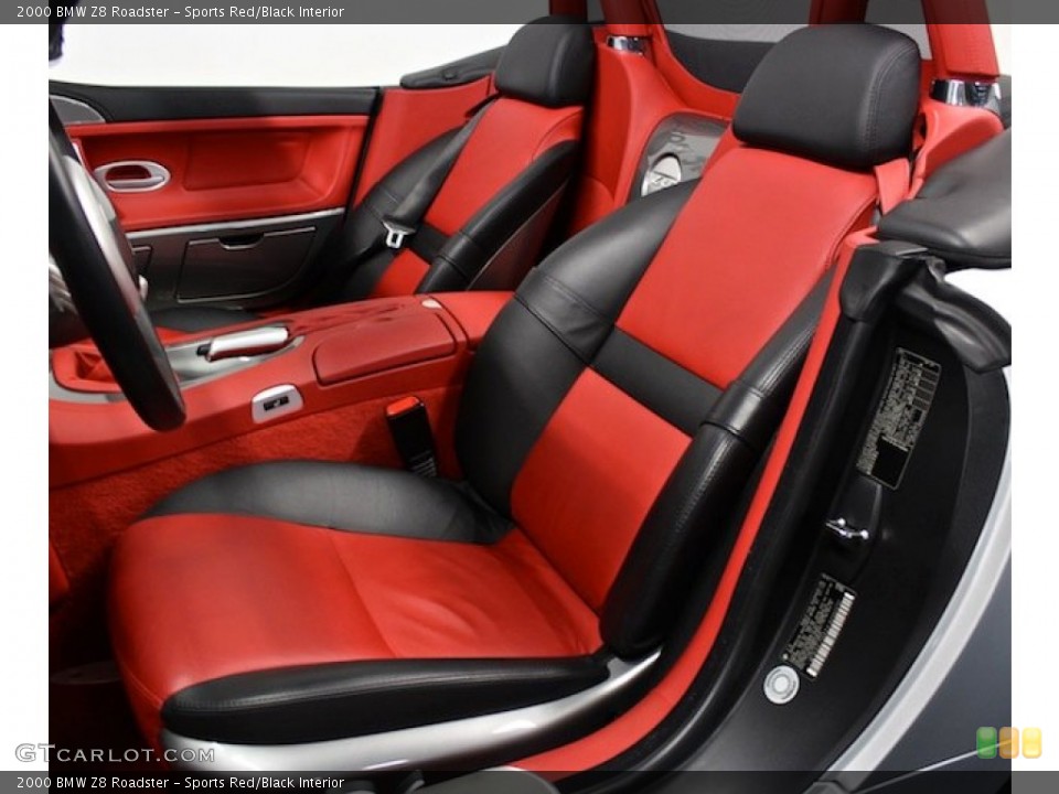 Sports Red/Black Interior Front Seat for the 2000 BMW Z8 Roadster #81921354