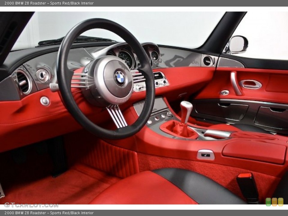 Sports Red/Black Interior Prime Interior for the 2000 BMW Z8 Roadster #81921445