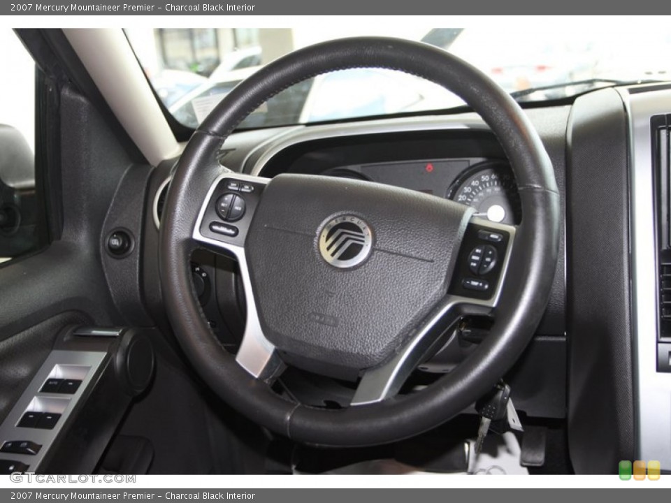 Charcoal Black Interior Steering Wheel for the 2007 Mercury Mountaineer Premier #81925324