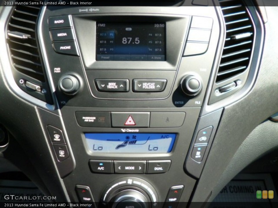 Black Interior Controls for the 2013 Hyundai Santa Fe Limited AWD #81926083