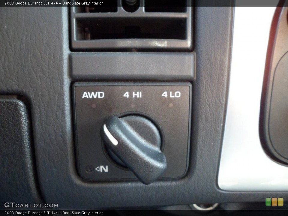 Dark Slate Gray Interior Controls for the 2003 Dodge Durango SLT 4x4 #81926162