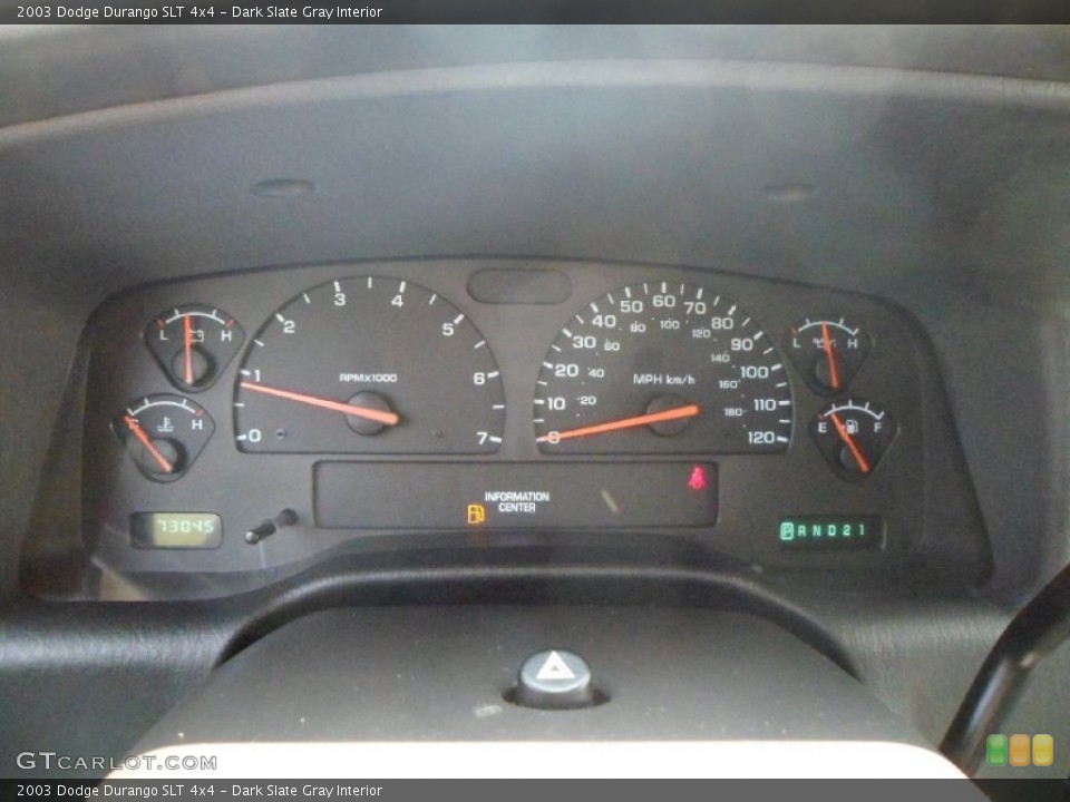 Dark Slate Gray Interior Gauges for the 2003 Dodge Durango SLT 4x4 #81926231