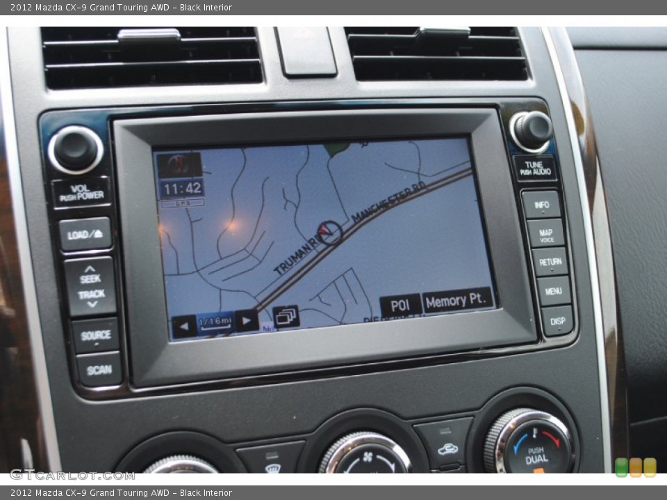Black Interior Navigation for the 2012 Mazda CX-9 Grand Touring AWD #81927238