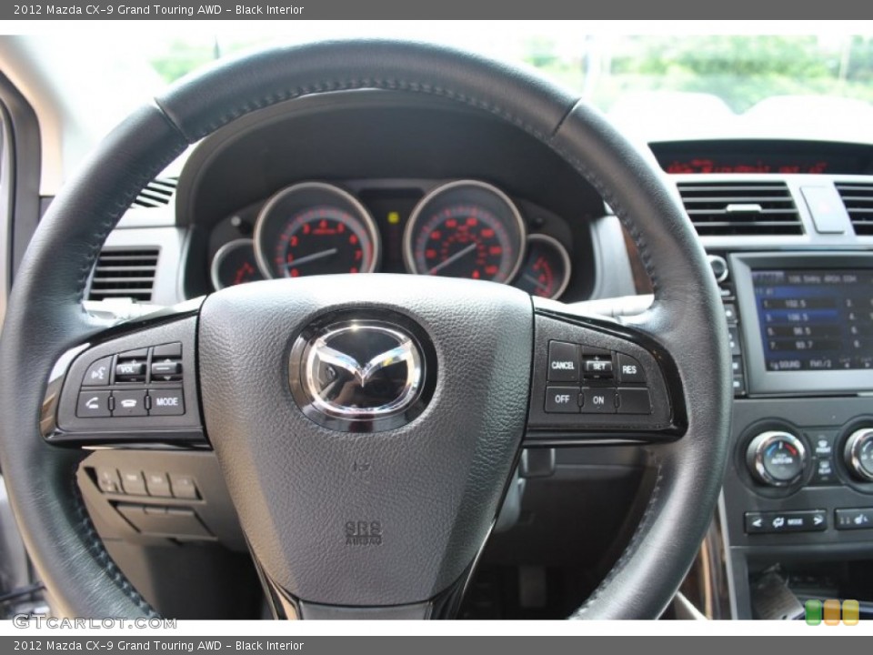 Black Interior Steering Wheel for the 2012 Mazda CX-9 Grand Touring AWD #81927400