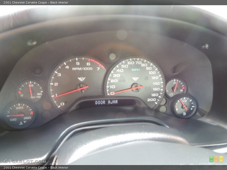 Black Interior Gauges for the 2001 Chevrolet Corvette Coupe #81929497
