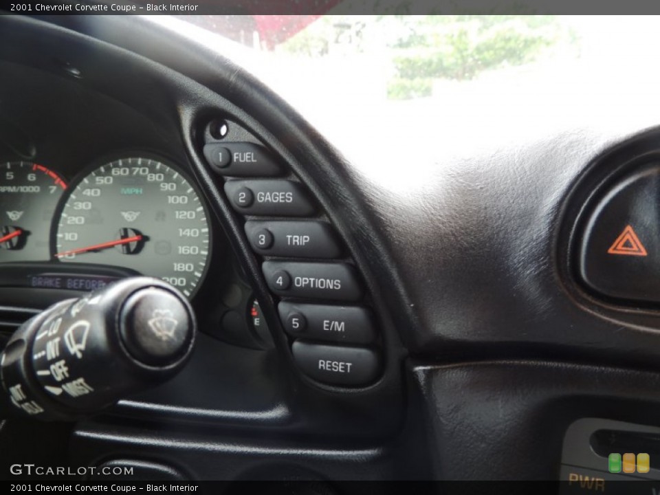 Black Interior Controls for the 2001 Chevrolet Corvette Coupe #81929557