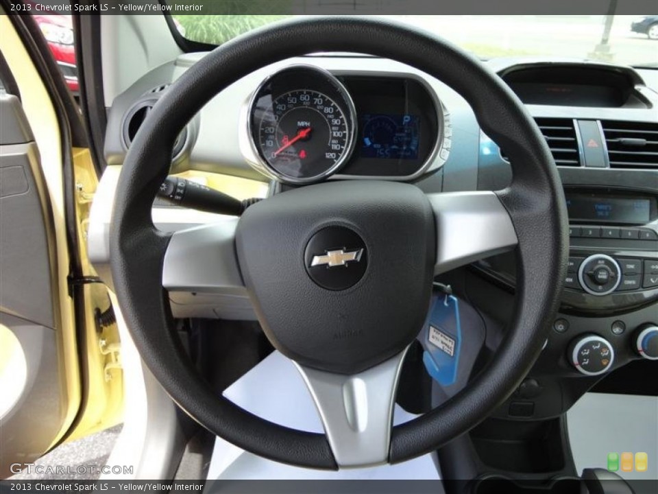 Yellow/Yellow Interior Steering Wheel for the 2013 Chevrolet Spark LS #81938026