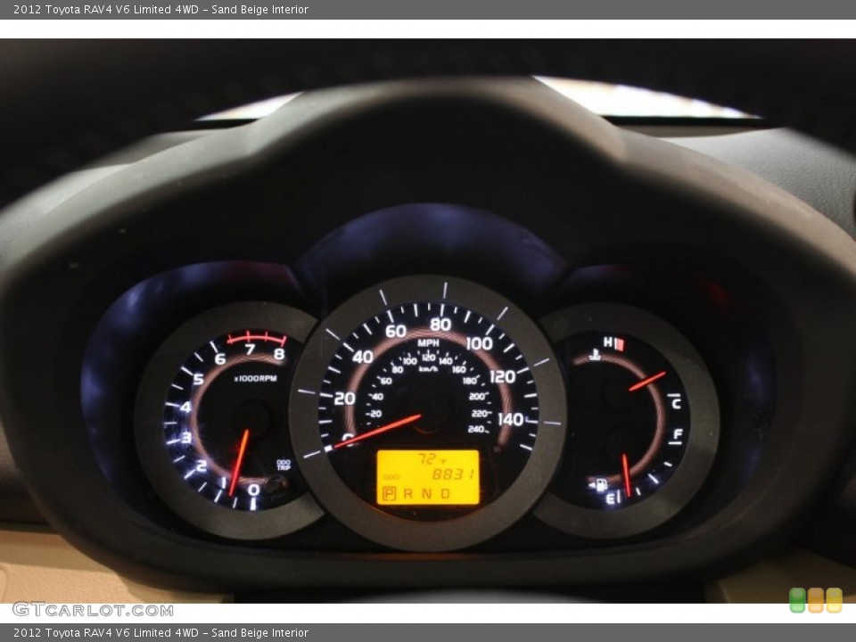 Sand Beige Interior Gauges for the 2012 Toyota RAV4 V6 Limited 4WD #81938143
