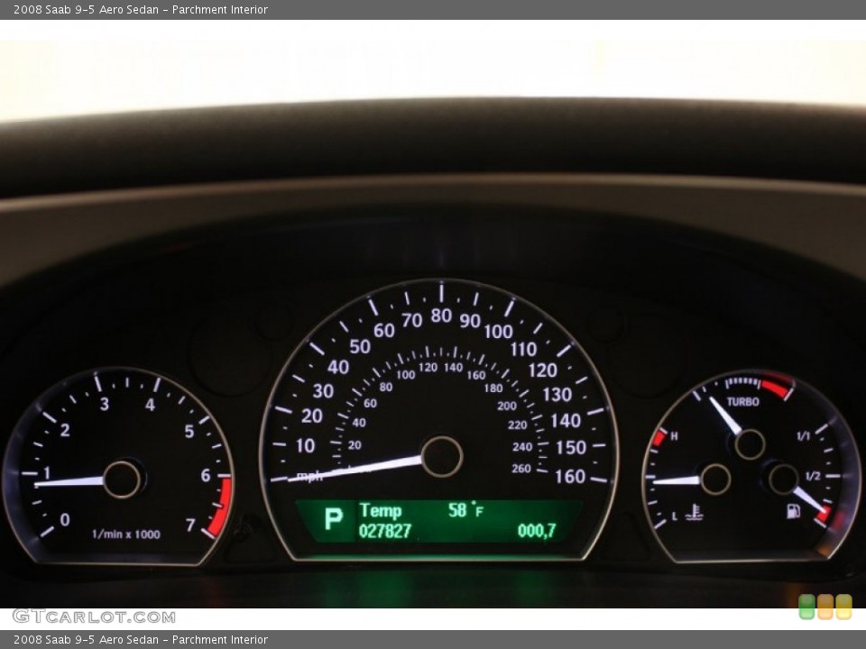 Parchment Interior Gauges for the 2008 Saab 9-5 Aero Sedan #81939206