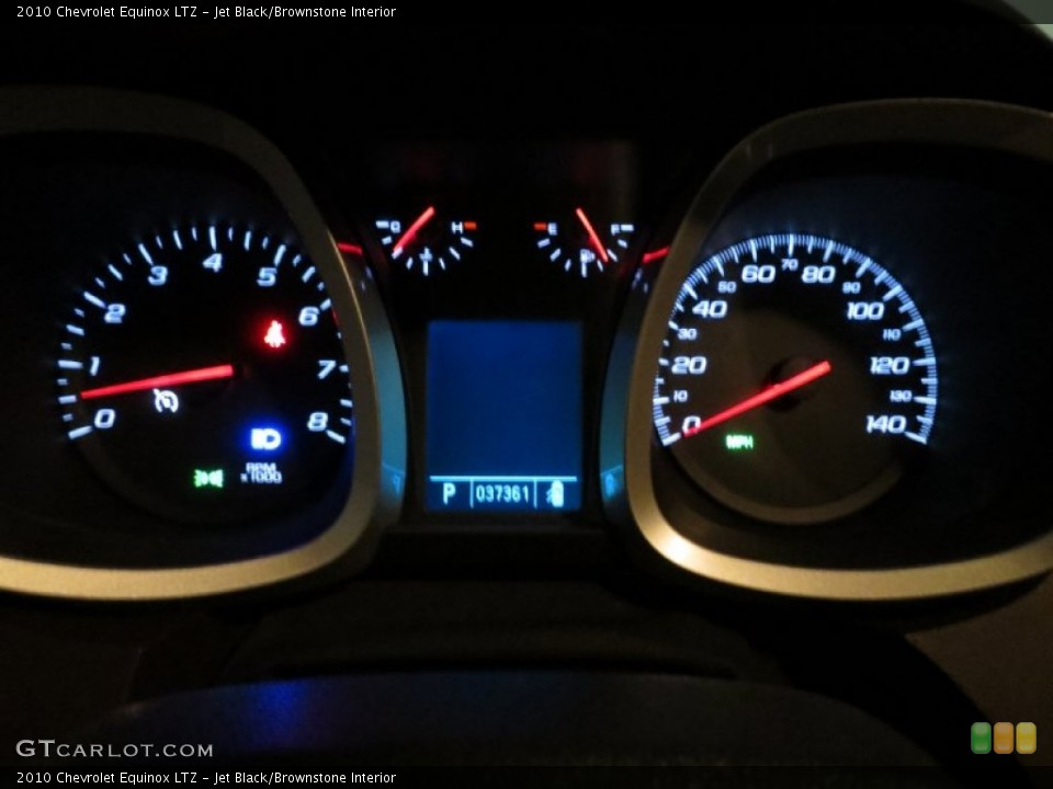 Jet Black/Brownstone Interior Gauges for the 2010 Chevrolet Equinox LTZ #81940762