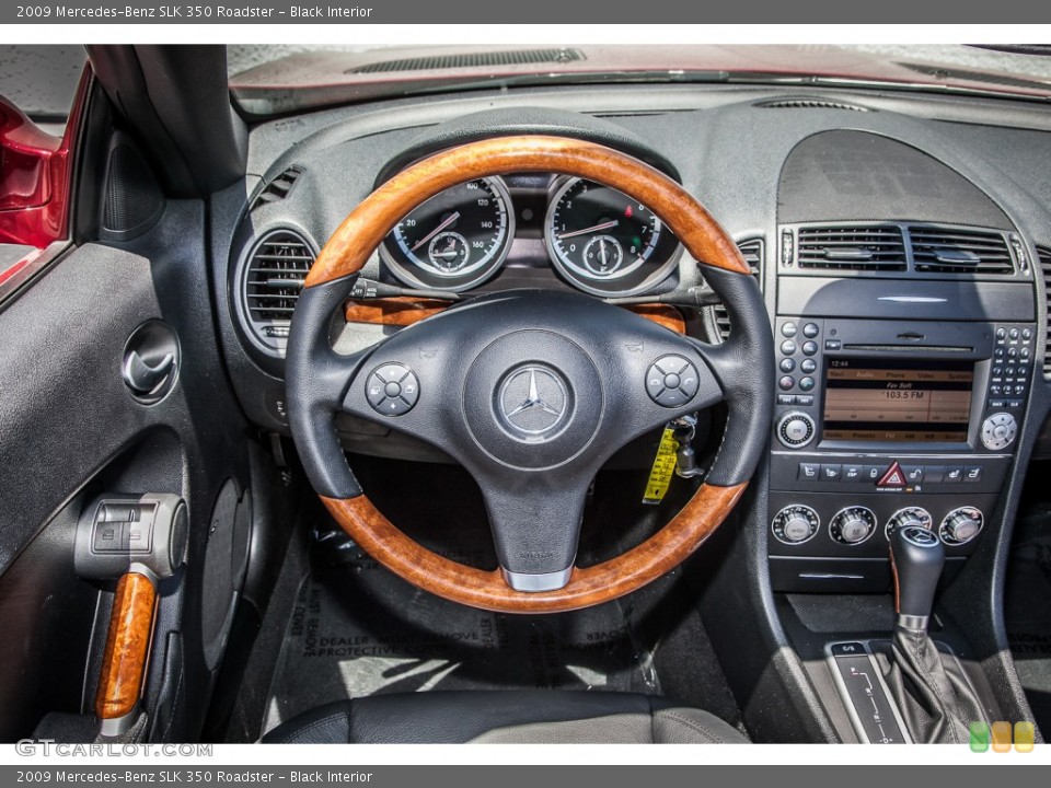 Black Interior Steering Wheel for the 2009 Mercedes-Benz SLK 350 Roadster #81941896