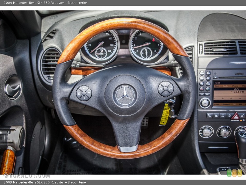 Black Interior Steering Wheel for the 2009 Mercedes-Benz SLK 350 Roadster #81941944