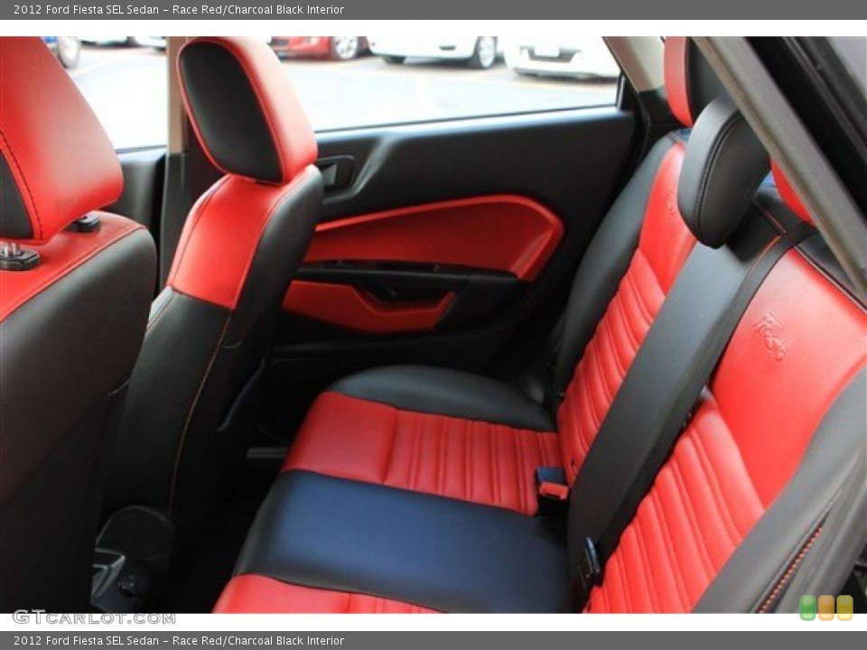 Race Red/Charcoal Black Interior Rear Seat for the 2012 Ford Fiesta SEL Sedan #81946429