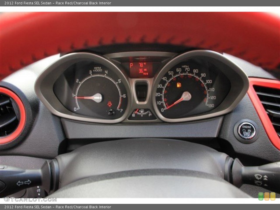 Race Red/Charcoal Black Interior Gauges for the 2012 Ford Fiesta SEL Sedan #81946496