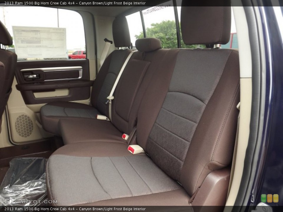 Canyon Brown/Light Frost Beige Interior Rear Seat for the 2013 Ram 1500 Big Horn Crew Cab 4x4 #81951169