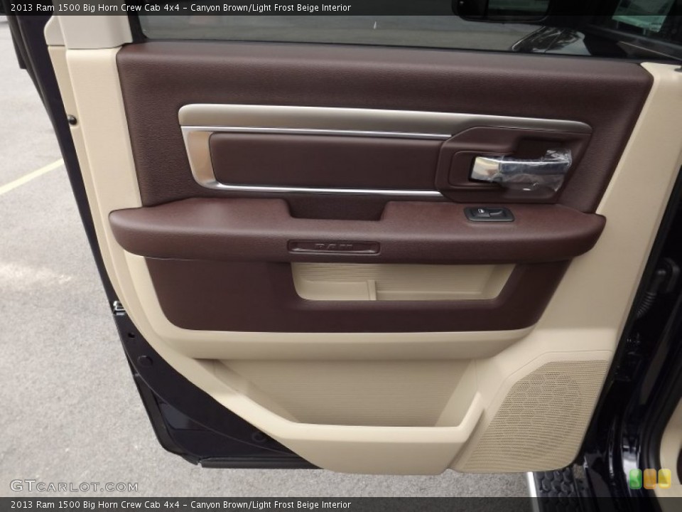 Canyon Brown/Light Frost Beige Interior Door Panel for the 2013 Ram 1500 Big Horn Crew Cab 4x4 #81951197