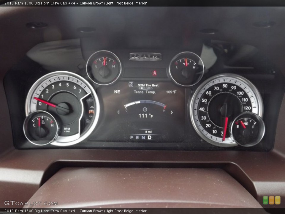 Canyon Brown/Light Frost Beige Interior Gauges for the 2013 Ram 1500 Big Horn Crew Cab 4x4 #81951447