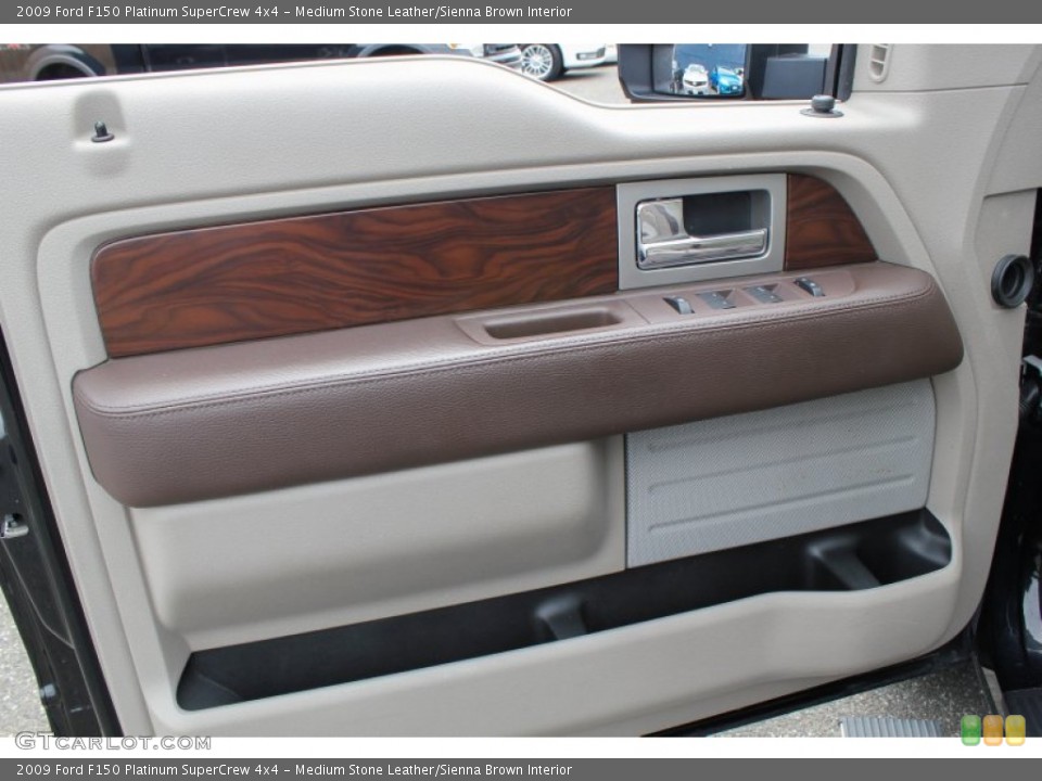 Medium Stone Leather/Sienna Brown Interior Door Panel for the 2009 Ford F150 Platinum SuperCrew 4x4 #81954459