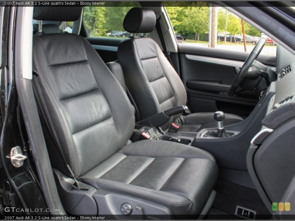 Ebony Interior Front Seat for the 2007 Audi A4 3.2 S-Line quattro Sedan #81962662