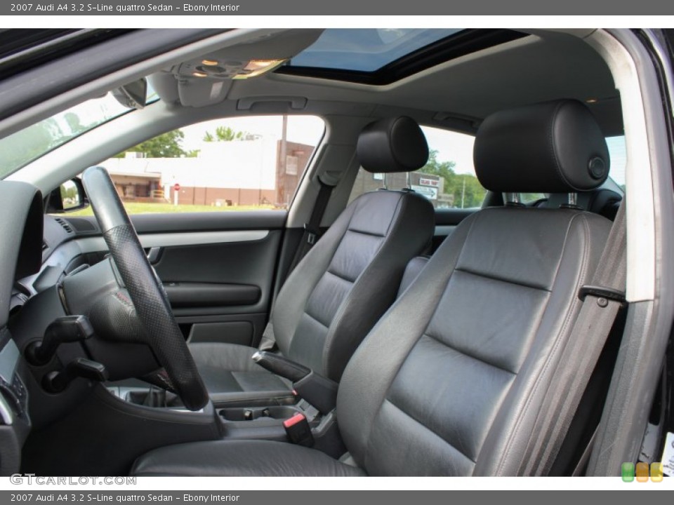 Ebony Interior Front Seat for the 2007 Audi A4 3.2 S-Line quattro Sedan #81962700