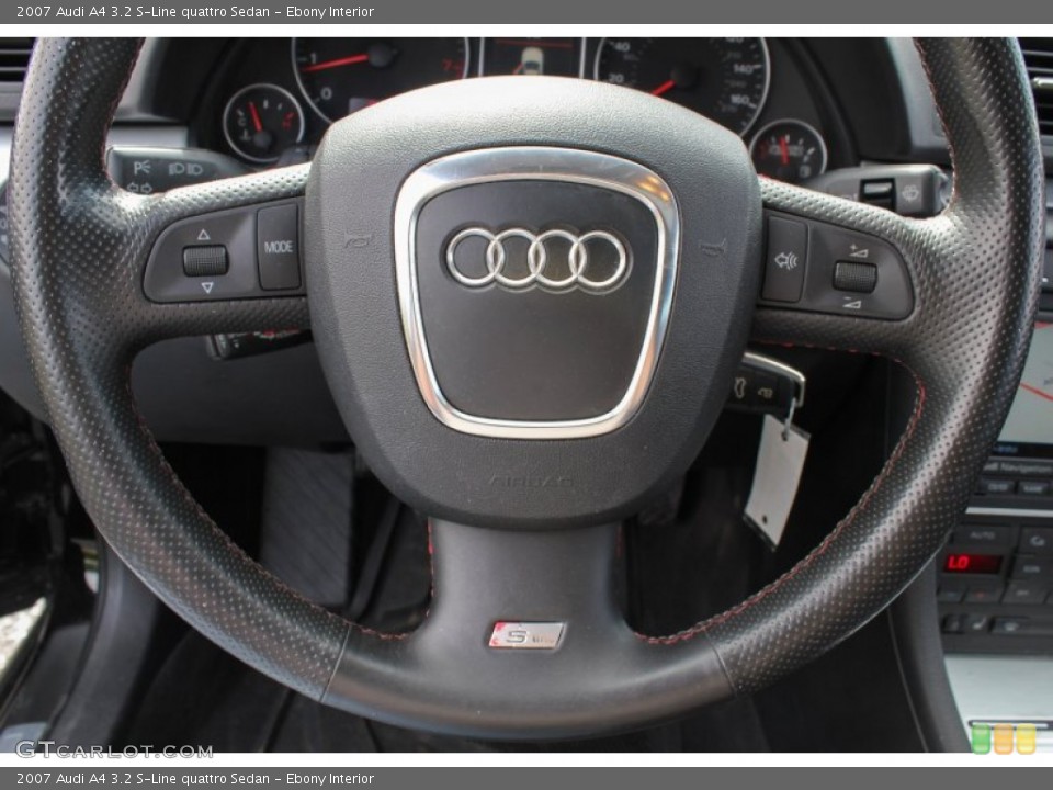 Ebony Interior Steering Wheel for the 2007 Audi A4 3.2 S-Line quattro Sedan #81962818