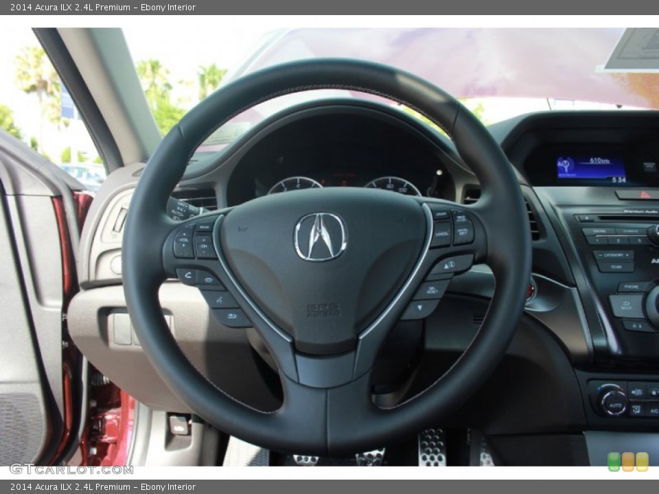 Ebony Interior Steering Wheel for the 2014 Acura ILX 2.4L Premium #81966411