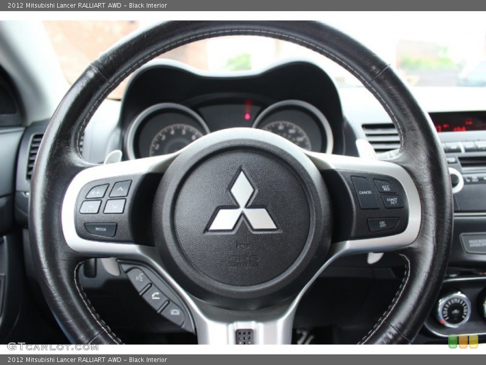 Black Interior Steering Wheel for the 2012 Mitsubishi Lancer RALLIART AWD #81970065