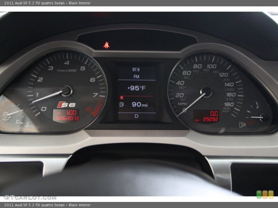 Black Interior Gauges for the 2011 Audi S6 5.2 FSI quattro Sedan #81974163