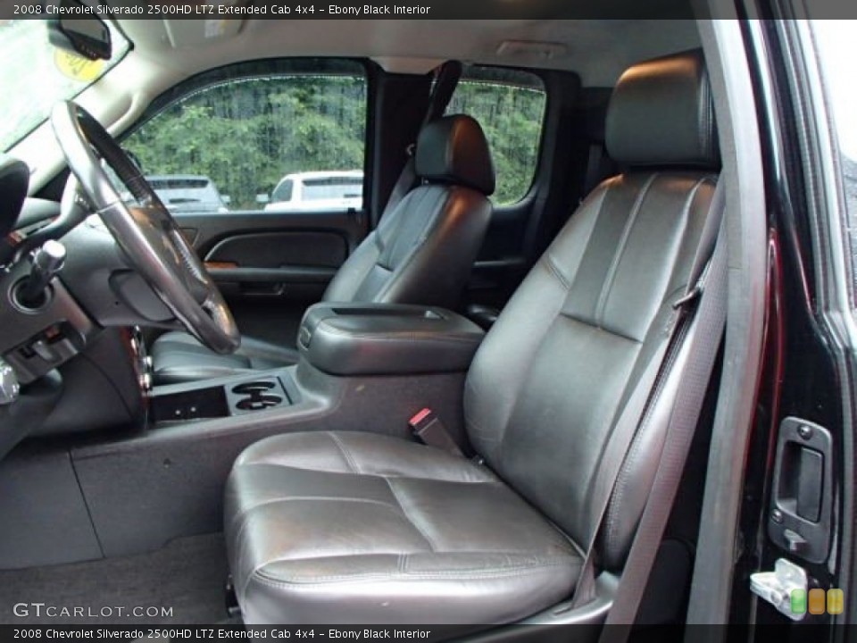 Ebony Black Interior Front Seat for the 2008 Chevrolet Silverado 2500HD LTZ Extended Cab 4x4 #81974305