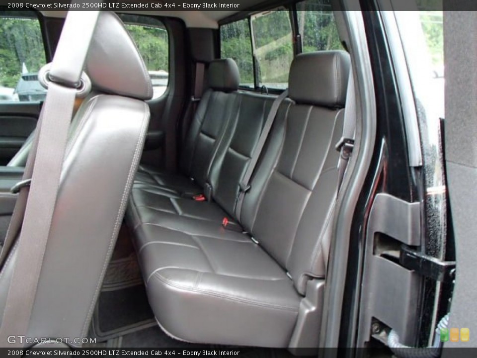 Ebony Black Interior Rear Seat for the 2008 Chevrolet Silverado 2500HD LTZ Extended Cab 4x4 #81974342