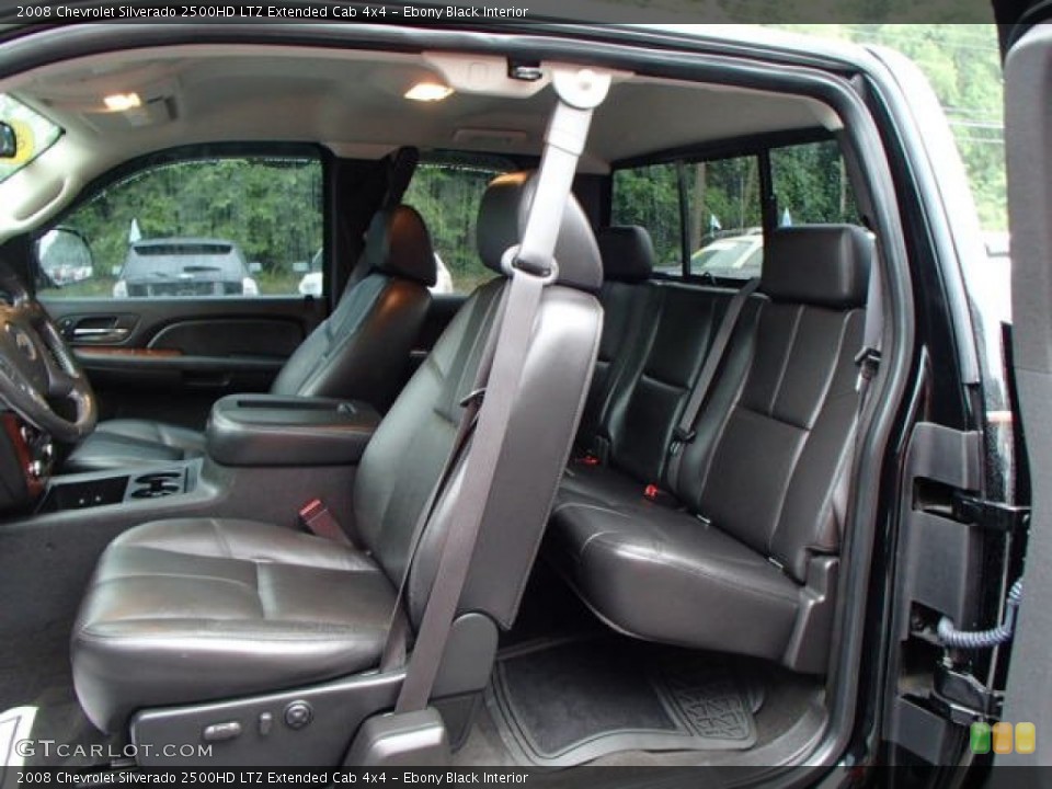 Ebony Black Interior Photo for the 2008 Chevrolet Silverado 2500HD LTZ Extended Cab 4x4 #81974366
