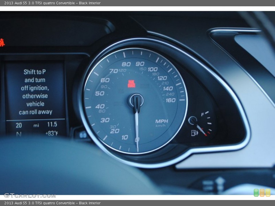 Black Interior Gauges for the 2013 Audi S5 3.0 TFSI quattro Convertible #81984193